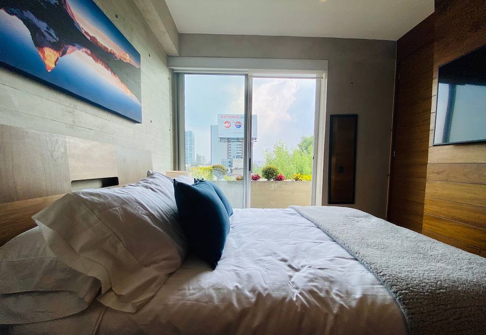 Boutique en Condesa con balcón y vista al Castillo