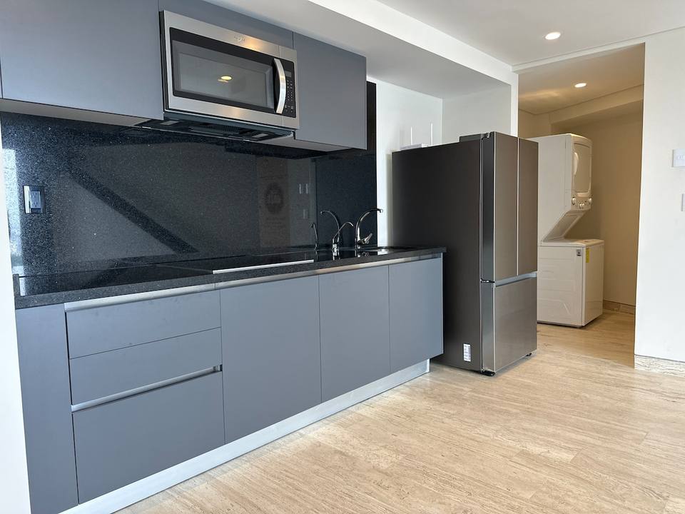 Cocina integral equipada y centro de lavado