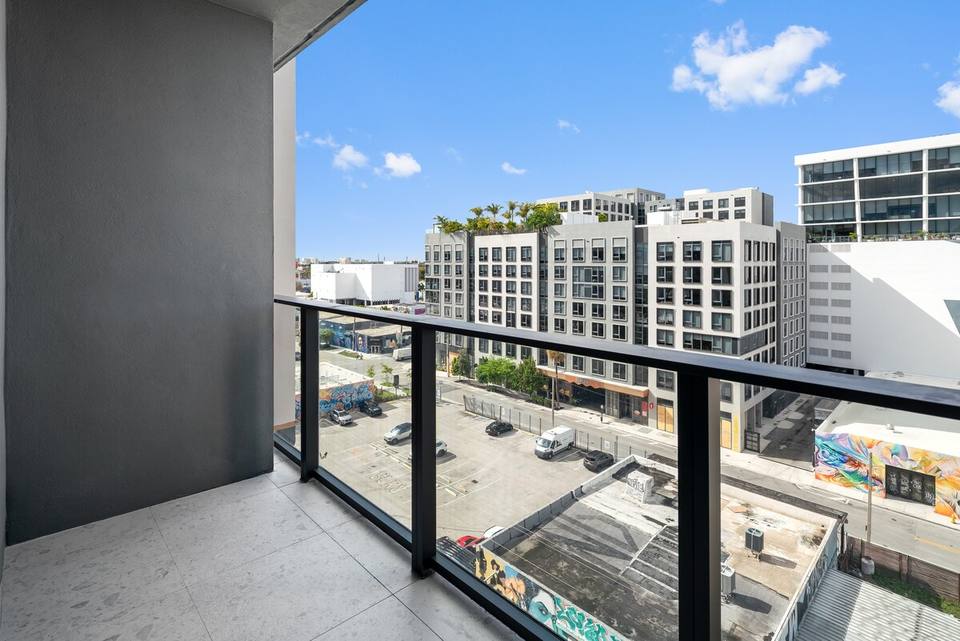 Private balcony overlooking the arts district