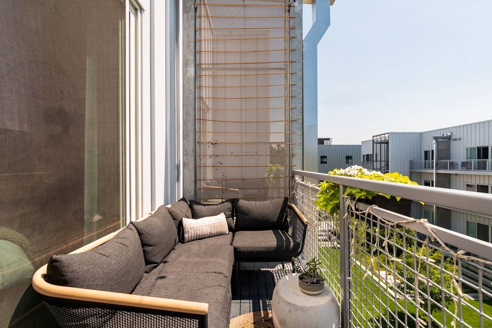 Balcón privado con vista abierta