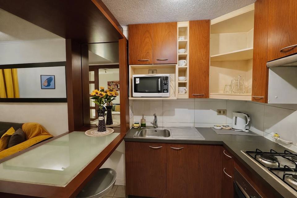 Cocina americana completa y funcional