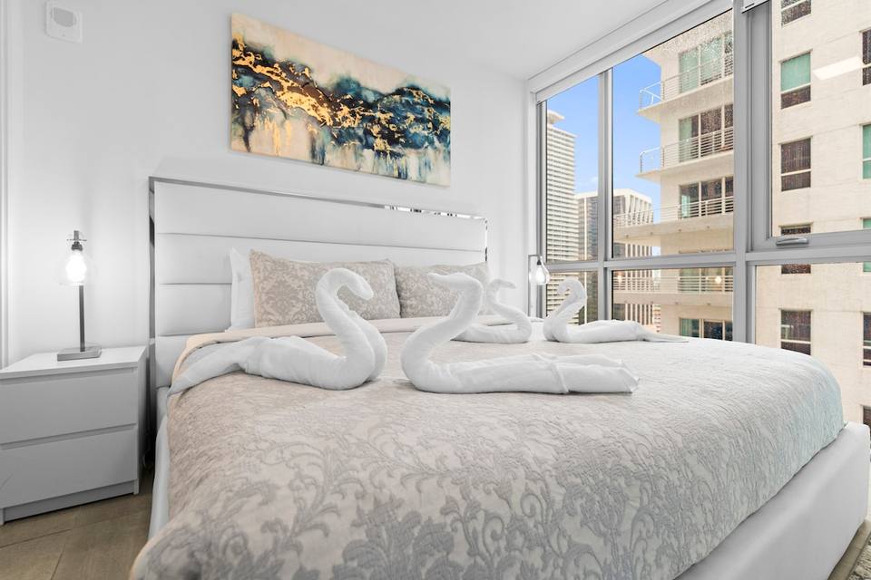 Panoramic views from private balcony
