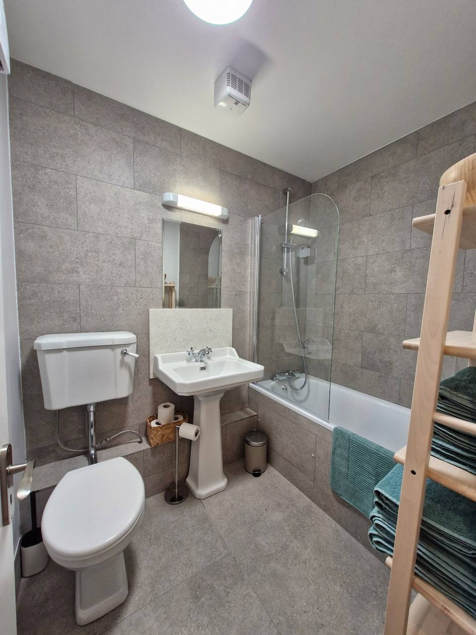 Full bathroom with tub