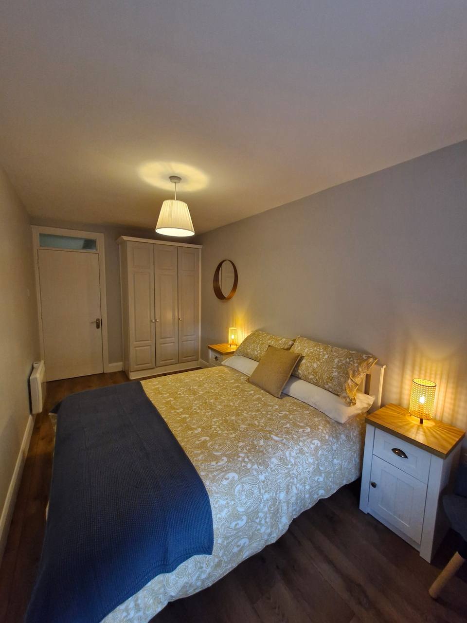 Primary bedroom with king bed