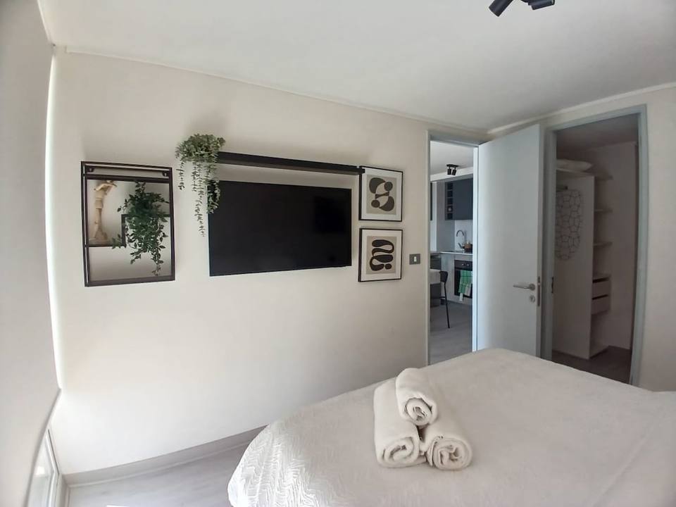 Modern apartment with balcony and pool in Santiago
