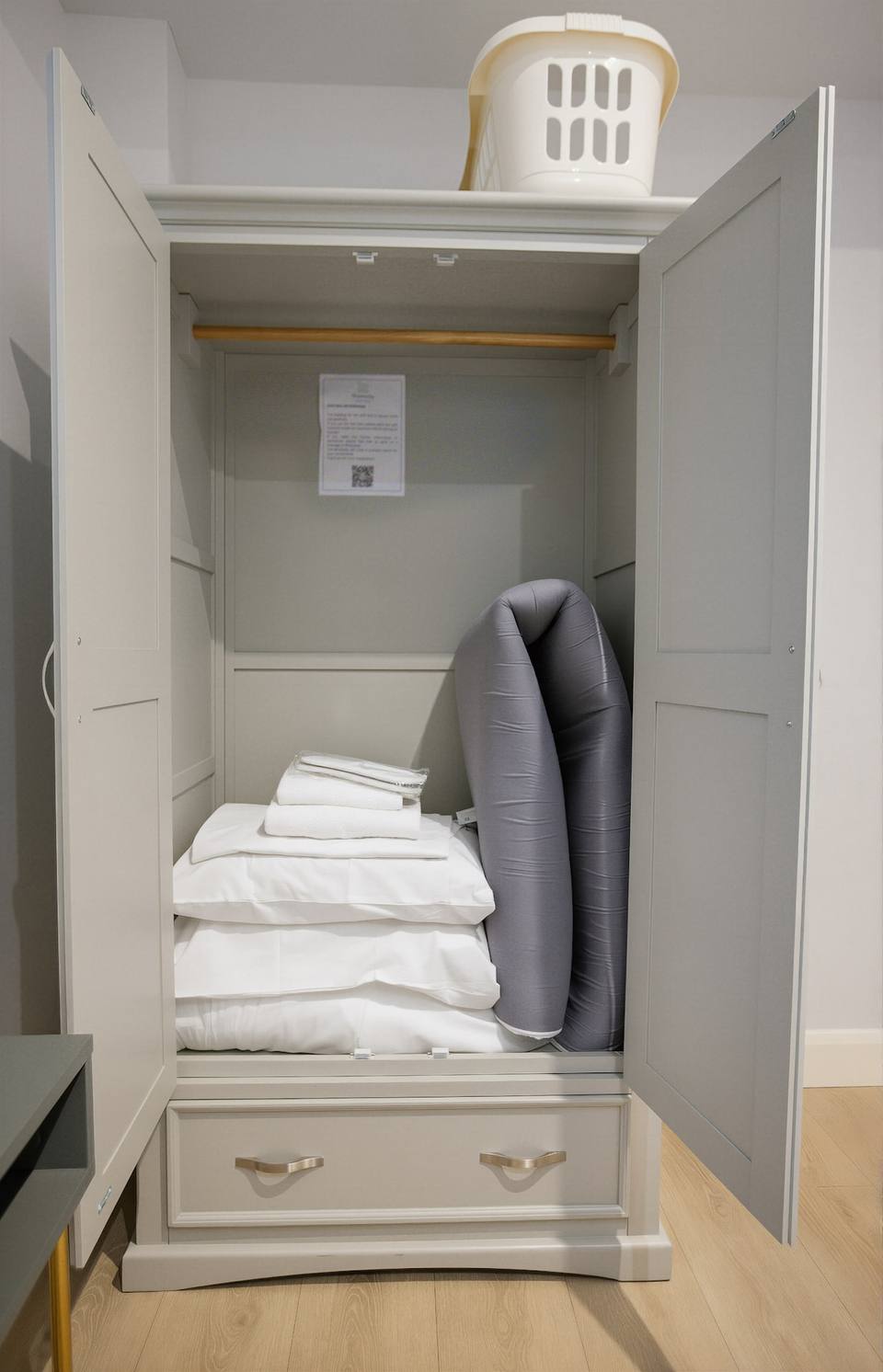 Bedroom with quality bedding