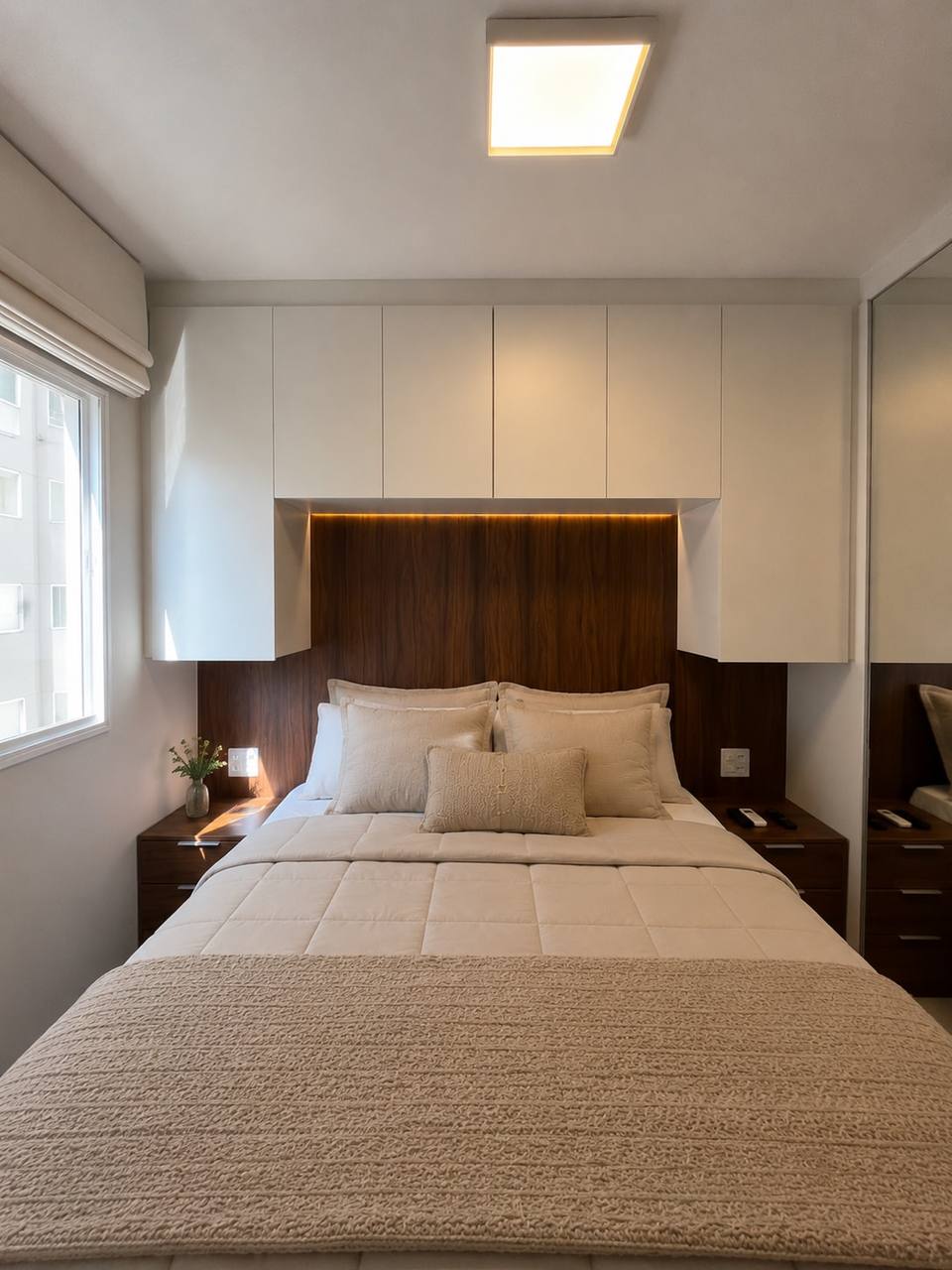 Dormitorio principal con cama queen y Smart TV