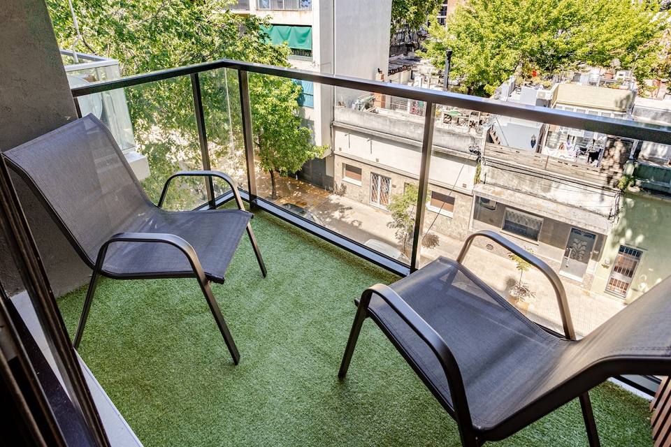 Balcón privado con vista al barrio