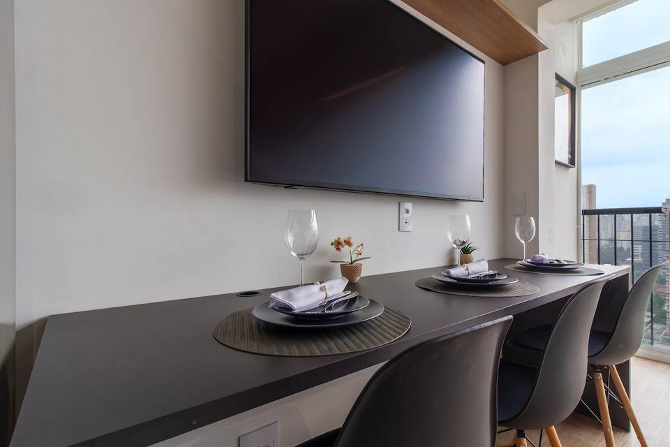Silencioso estudio con vistas en Vila Olímpia